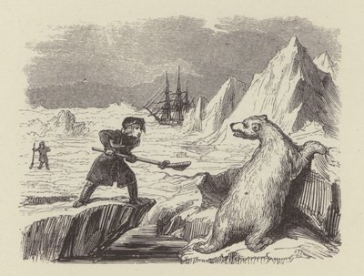 Den unge Nelson dreper en isbjørn (gravering) av George (after) Cruikshank