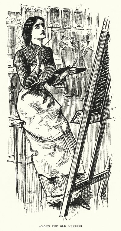 Illustrasjon for Trilby av George du Maurier (gravering) av George (after) Du Maurier