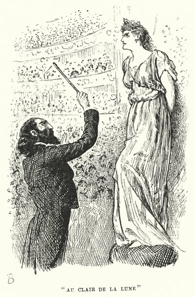 Illustrasjon for Trilby av George du Maurier (gravering) av George (after) Du Maurier