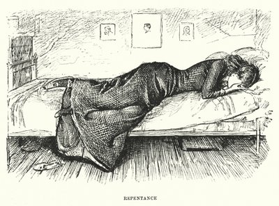 Illustrasjon for Trilby av George du Maurier (gravering) av George (after) Du Maurier