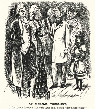 Punch tegneserie: At Madame Tussaud