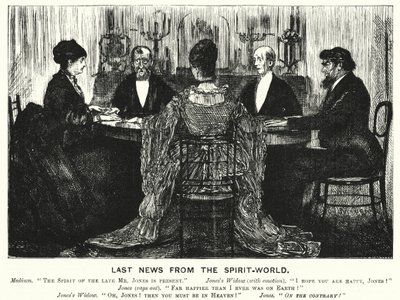 Punch tegneserie: Last News from the Spirit World (gravering) av George (after) Du Maurier
