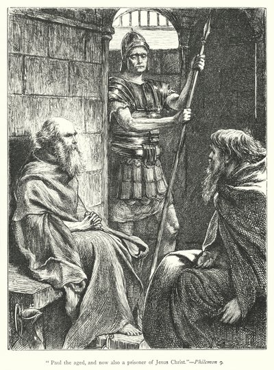 St Paul i fengsel (gravering) av George (after) Du Maurier