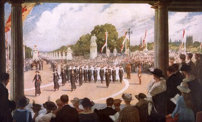 Fredsprosesjonen i London av George (after) Harcourt