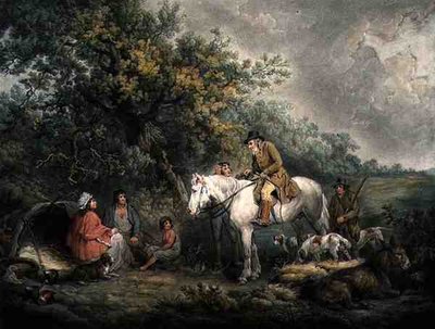 Morning, eller The Benevolent Sportsman, gravert og pub. av Joseph Grozer (ca. 1755-99) av George (after) Morland