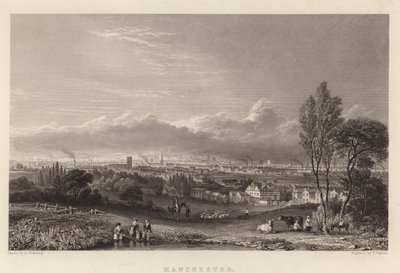 Manchester (engraving) av George (after) Pickering