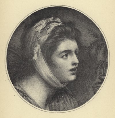 Lady Hamilton som sensibilitet (gravering) av George (after) Romney
