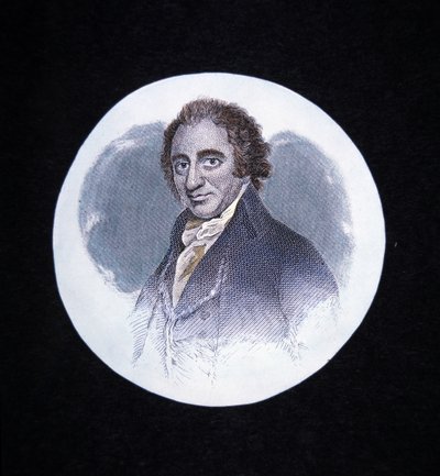 Thomas Paine (farge litho) av George (after) Romney