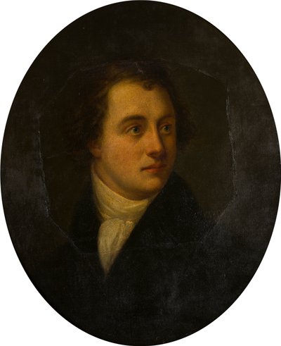 Portrett av en ukjent gentleman, ca. 1807-19 (olje på kobber) av George (attr.to) Harlow