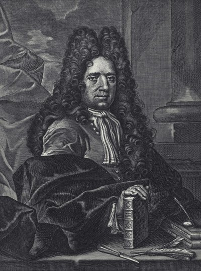 Portrett av George Shelley Engelsk kalligraf fra 1700-tallet, gravering av George Bickham. av George (c.1706–71) Bickham