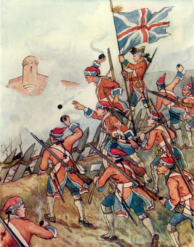 De britiske grenadererne (fargelitografi) av George 9th Earl of Carlisle Howard