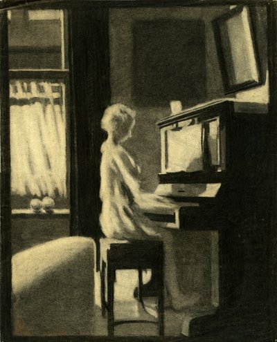 Dorothy Playing the Piano, 30. november 1931 av George Adamson