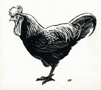 The Hen, 1950-tallet (skrapebrett) av George Adamson