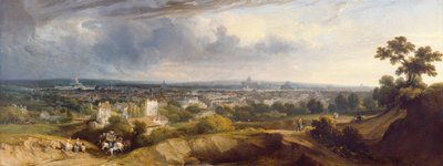 Utsikt over Paris fra Montmartre, 1829 av George Arnald