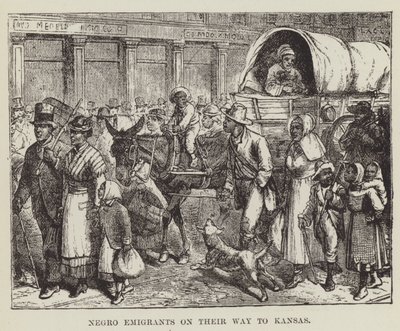 Svarte emigranter på vei til Kansas av George Augustus Sala