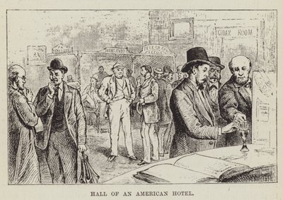 Hall på et amerikansk hotell av George Augustus Sala