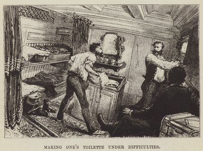 Å lage en toalett under Vanskeligheter av George Augustus Sala