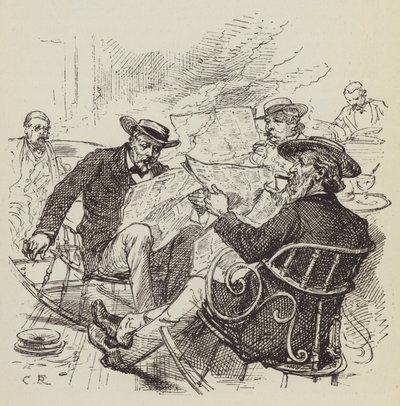 Leser papirene, gyngestoler av George Augustus Sala