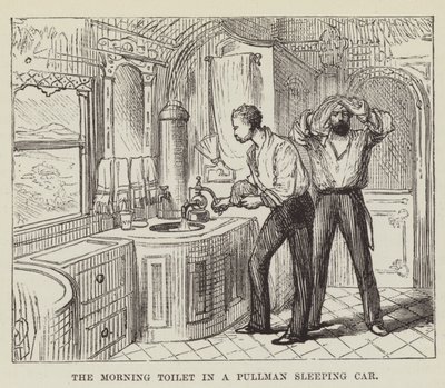 Morgentoalettet i en Pullman sovevogn av George Augustus Sala