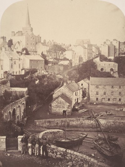 En del av Tenby Town and Harbour, 1853. av George B. Stokes