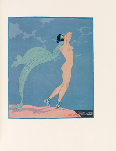 Illustrasjon for Les Chansons de Bilitis The Songs of Bilitis av Pierre Louÿs, 1922. av George Barbier