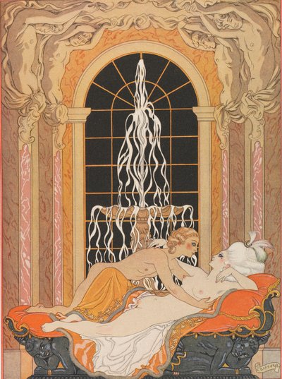 Illustrasjon for epistolærromanen Dangerous Liaisons Dangerous Liaisons, 1934. av George Barbier