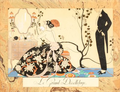 Le Grand Décolletage, fra Le Bonheur du Jour eller, Les Graces à la Mode, 1924. av George Barbier