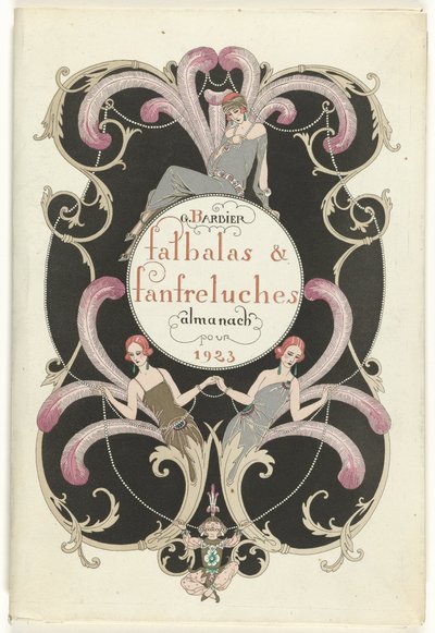 The Fashion Magazine som frister Falbalas og Fanfreluches, Almanac of Present, Past & Future Modes for 1923, 2. år av George Barbier