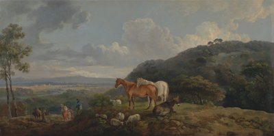 Morgen: Landskap med hopper og sauer av George Barret