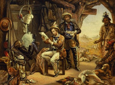 Australia: Nyheter hjemmefra (print) av George Baxter