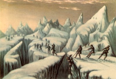 Scene i bestigningen av Mont Blanc, c1853, 1946. av George Baxter