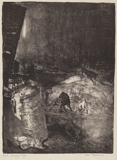 Hungry Dogs, andre stein av George Bellows