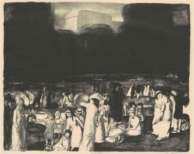 I parken, mørkt av George Bellows