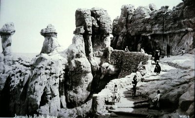 Tilnærmingen til Pueblo Acoma, New Mexico av George Benjamin (Ben) Wittick