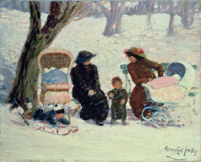 Nursemaids, High Bridge Park (olje på lerret) av George Benjamin Luks