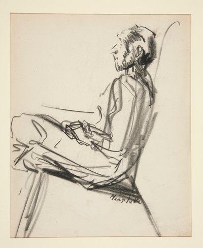 Sittende mann av George Benjamin Luks