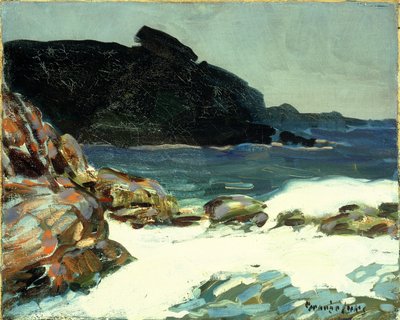 The Ledge, Elizabeth, Maine (olje på lerret) av George Benjamin Luks