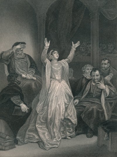 Fordømmelse av Anne Boleyn, midten av 1800-tallet. av George C. Finden