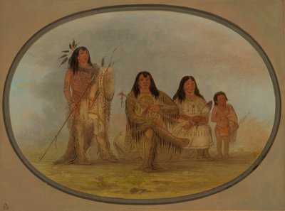 En Blackfoot-sjef, hans kone og en medisinmann, 18611869. av George Catlin