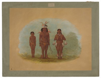 En Chetibo-familie av George Catlin