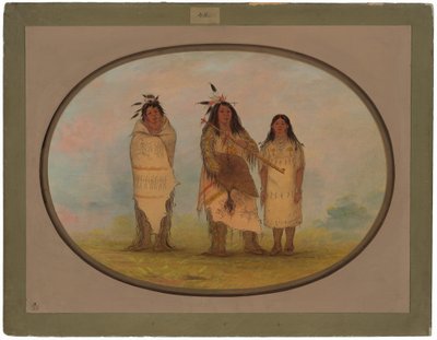 En Cheyenne-sjef, hans kone og en medisinmann av George Catlin
