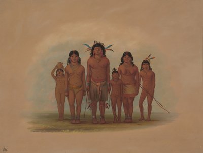 En Connibo indisk familie, 18541869. av George Catlin