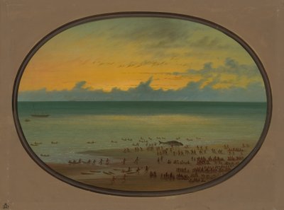En hval i land - Klahoquat, 18551869. av George Catlin
