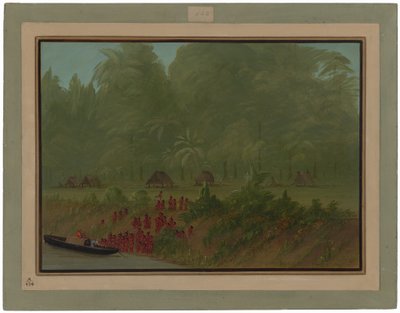 En Yahua-landsby av George Catlin