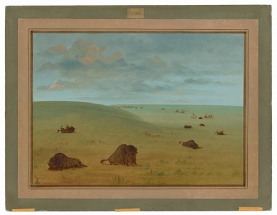 Etter bøffeljakten - Sioux av George Catlin