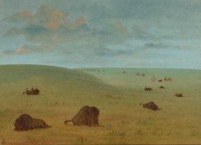 After the Buffalo Chase - Sioux, 18611869. av George Catlin
