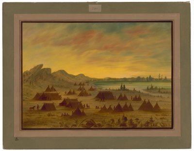 En Apachee Village av George Catlin