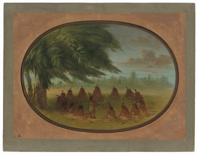 Et indisk råd - Sioux av George Catlin