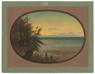 En indisk stige - Nayas-indianere av George Catlin