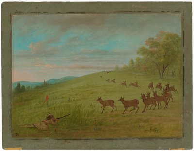 Antilopeskyting - Assiniboine av George Catlin